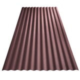 Kunststoff Profilplatte Scobanit light 76/18, rotbraun, 3,00 mm, schraeg von oben
