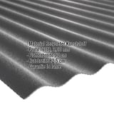 Scobanit light Kunststoff Profilplatte 76/18, 3,00 mm, schwarz mit eingeblendeten Eckdaten