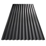 Scobanit light Kunststoff Profilplatte 76/18, 3,00 mm, schwarz, Gesamtansicht von oben