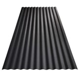 Scobanit light Kunststoff Profilplatte 76/18, 3,00 mm, schwarz, Gesamtansicht schraeg von oben
