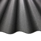 Scobanit light Kunststoff Profilplatte 76/18, 3,00 mm, schwarz, Nahaufnahme der Profilstruktur
