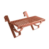 Laufrost Set, Stahl verzinkt kupferbraun RAL 8004, mit Gitterrost und Halterungen, Hauptansicht