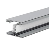 Mendiger Mittelprofil 10 mm Thermo/Classic, blankes Aluminium und weisser Kunststoff, Detailansicht