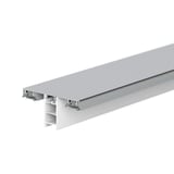 Mendiger Mittelprofil aus blankem Aluminium und Kunststoff, fuer 12-15 mm Plattenstaerke