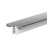 Mendiger Mittelprofil aus dunkelgrauem Aluminium und weissem Kunststoff, Hauptansicht