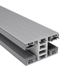 Mendiger Mittelprofil 16 mm Thermo/Classic, blank, mit gerippter Unterseite und Kammerstruktur