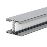Mendiger Mittelprofil 16 mm Thermo/Classic, blank, Aluminium und Kunststoff, Schnittansicht mit glatter Dichtung