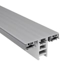 Mendiger Mittelprofil 16 mm aus Aluminium und Kunststoff, blank, Hauptansicht mit Dichtungen