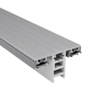 Mendiger Mittelprofil 16 mm aus Aluminium und Kunststoff, blank, Detailansicht der Profilstruktur