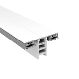 Mendiger Mittelprofil 16 mm, weiß, Aluminium und Kunststoff, Detailansicht der Unterkonstruktion mit Kammern