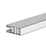 Mendiger Randprofil 10 mm, Aluminium und Kunststoff blank, Querschnitt mit Kammern