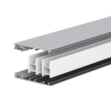 Mendiger Randprofil 10 mm Thermo/Classic, blankes Aluminium und Kunststoff, auseinandergezogene Ansicht