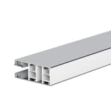 Mendiger Randprofil 10 mm aus Aluminium und Kunststoff, blank, mit Hohlkammern, Hauptansicht