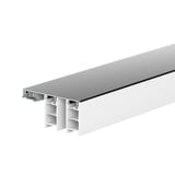 Mendiger Randprofil 12-15 mm, Aluminium und Kunststoff, dunkelgrau, Hauptansicht mit Schnittkante