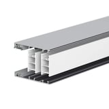 Mendiger Randprofil 16 mm Thermo/Classic, blankes Aluminium und Kunststoff, Seitenansicht der Profilstruktur