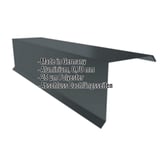 Ortgangwinkel Aluminium Anthrazitgrau RAL 7016 mit eingeblendeten Eckdaten Made in Germany, 0,70 mm, 25 µm Polyester