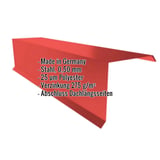 Ortgangwinkel Korallenrot RAL 3016 aus Stahl 0,50 mm mit Polyesterbeschichtung, Eckdaten eingeblendet