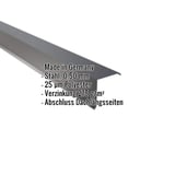 Ortgangwinkel Anthrazitgrau RAL 7016, 0,50 mm Stahl, mit eingeblendeten Eckdaten