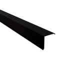 Ortgangwinkel Tiefschwarz RAL 9005 aus Stahl 0,50 mm mit 80 µm Shimoco Beschichtung, Detailansicht