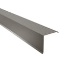 Ortgangwinkel 15x15 cm aus Stahl 0,50 mm Graualuminium (RAL 9007) mit 25 µm Polyesterbeschichtung