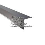 Ortgangwinkel Anthrazitgrau, Stahl 0,75 mm, 25 µm Polyester, mit eingeblendeten Produktdetails