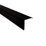 Ortgangwinkel aus Stahl 0,50 mm in Schwarz (RAL 9005) mit 35 µm Mattpolyester Beschichtung