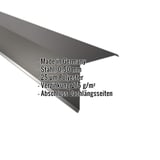 Ortgangwinkel Tiefschwarz RAL 9005, 0,50 mm Stahl, mit eingeblendeten Produktdetails
