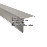 Ortgangwinkel Graualuminium mit eingeblendeten Eckdaten zu Material und Anwendung