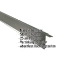 Ortgangwinkel Stehfalzprofil 33/500 Stahl 0,63 mm Chromoxidgrün mit eingeblendeten Eckdaten