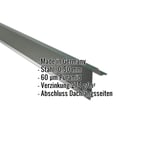 Ortgangwinkel Stehfalzprofil 33/500 Moosgrün, Stahl 0,50 mm, 60 µm Puramid Beschichtung, Eckdaten eingeblendet