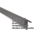 Ortgangwinkel Anthrazitgrau RAL 7016, 0,50 mm Stahl, 60 µm Puramid Beschichtung, mit eingeblendeten Eckdaten