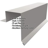 Ortgangwinkel Stehfalzprofil PD-510-S Graualuminium mit eingeblendeten Eckdaten