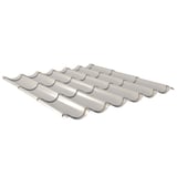 Pfannenblech 2/1060 Grauweiß, Stahl 0,50 mm, 25 µm Polyesterbeschichtung, Hauptansicht