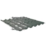 Moosgrünes Pfannenblech Aluminium 0,70 mm mit Polyesterbeschichtung und Vlies, Eckdaten eingeblendet
