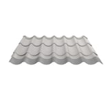 Pfannenblech 2/1060 in Grauweiß RAL 9002 mit Anti-Tropf-Vlies auf der Unterseite