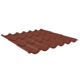 Pfannenblech 2/1060 Ziegelrot, 0,50 mm Stahl, 35 µm Mattpolyester, Hauptansicht