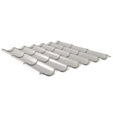 Pfannenblech Aluminium 0,70 mm Weißaluminium RAL 9006 mit 25 µm Polyesterbeschichtung, Hauptansicht