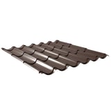 Pfannenblech 0,40 mm Stahl sepiabraun (RAL 8014) mit 25 µm Polyesterbeschichtung, Hauptansicht