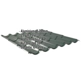 Pfannenblech 2/1060 Aluminium 0,70 mm Moosgrün mit eingeblendeten Eckdaten