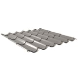 Pfannenblech 2/1060 Graualuminium, Aluminium 0,70 mm, 25 µm Polyesterbeschichtung, Hauptansicht
