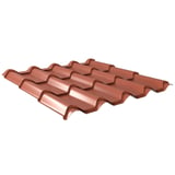 Pfannenblech EUROPA kupferbraun, 0,50 mm Stahl, 25 µm Polyesterbeschichtung, Hauptansicht