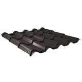 Pfannenblech EUROPA dunkelgrau, 0,50 mm Stahl, 35 µm Mattpolyester Beschichtung