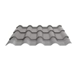Pfannenblech EUROPA Graualuminium mit Anti-Tropf-Vlies 700 g/m² auf der Unterseite