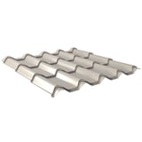Pfannenblech EUROPA Weißaluminium (RAL 9006) aus Stahl 0,63 mm, 25 µm Polyesterbeschichtung, Hauptansicht
