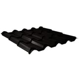 Pfannenblech EUROPA schwarz, 0,50 mm Stahl mit 35 µm Mattpolyester, Hauptansicht
