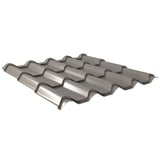 Pfannenblech EUROPA Graualuminium, 0,50 mm, Hauptansicht der Profilstruktur