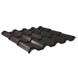 Pfannenblech EUROPA dunkelgrau, 0,50 mm Stahl, 35 µm Mattpolyester-Beschichtung, Hauptansicht