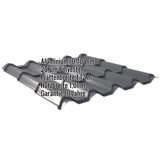 Pfannenblech EUROPA Aluminium 0,70 mm Anthrazitgrau mit eingeblendeten Eckdaten