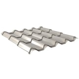 Pfannenblech EUROPA Weißaluminium, 0,70 mm, 25 µm Polyester, Hauptansicht der Profilstruktur