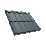Pfannenblech Szafir 350/15, Fehgrau RAL 7000, 0,50 mm Stahl, Hauptansicht